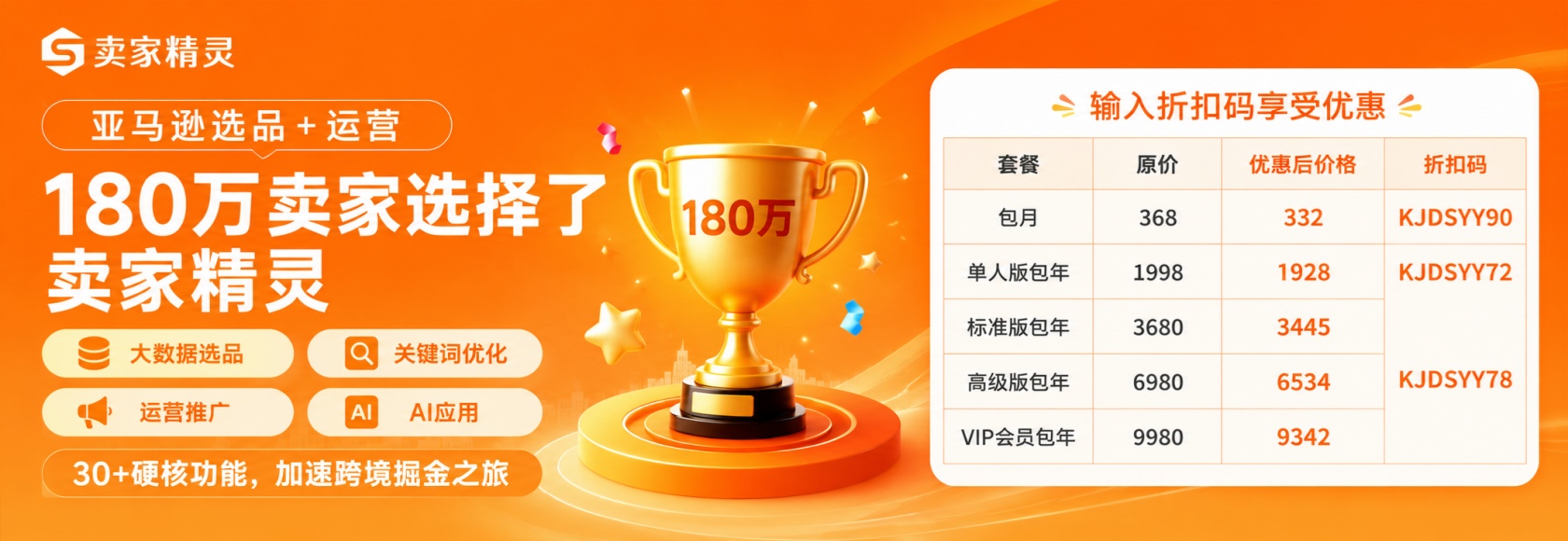 卖家精灵优惠折扣码
